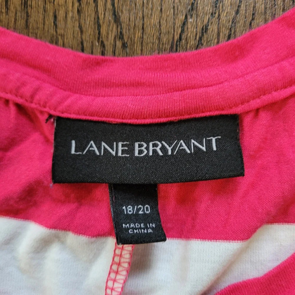 Lane Bryant Sharkbite Hem Striped Casual Dress Size Women's Plus Size 18/20 - Picture 12 of 13
